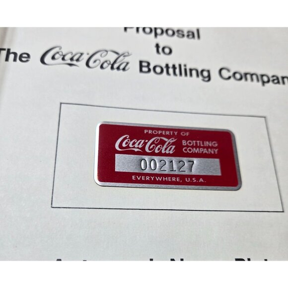 Vintage Coca Cola Bottling Companies Name Plates Proposal 1984 RARE Coke - Picture 11 of 16